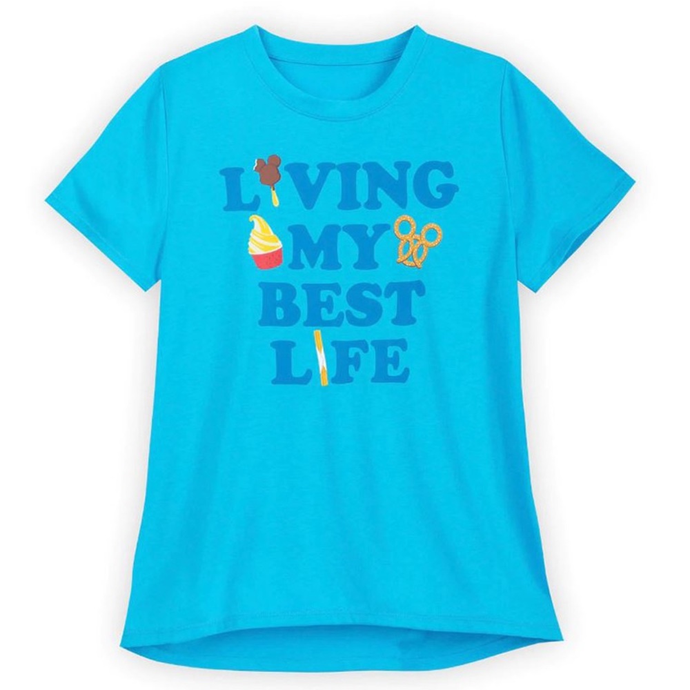 DISNEY PARKS Food Icons Tee - Living My Best Life